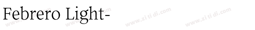 Febrero Light字体转换